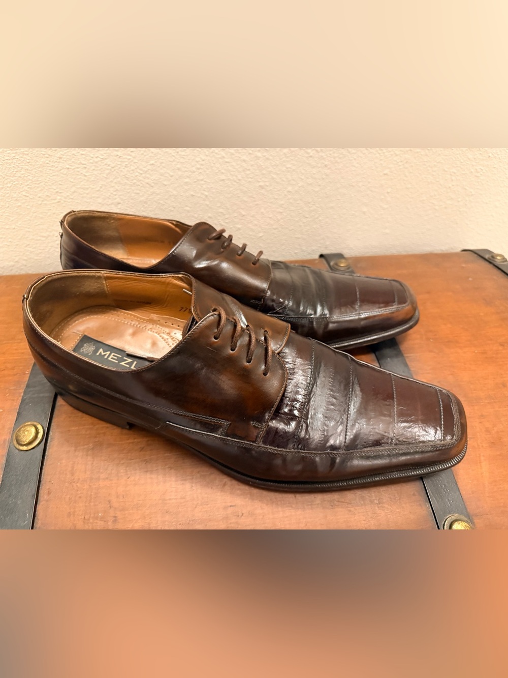 Mezlan Brown Men's Leather Derby Shoes